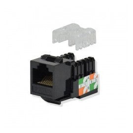 Logico Jack de Red Cat5e, RJ-45, Negro