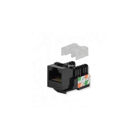 Logico Jack de Red Cat6, RJ-45, Negro