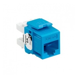 Leviton Jack de Red Cat6a, RJ-45, Azul