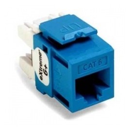 Leviton Jack de Red Cat6, RJ-45, Azul