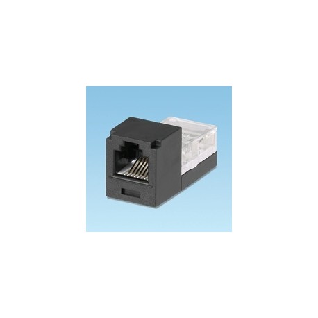 Panduit Jack de Red Cat3 de 6 Posiciones, RJ-45, Negro