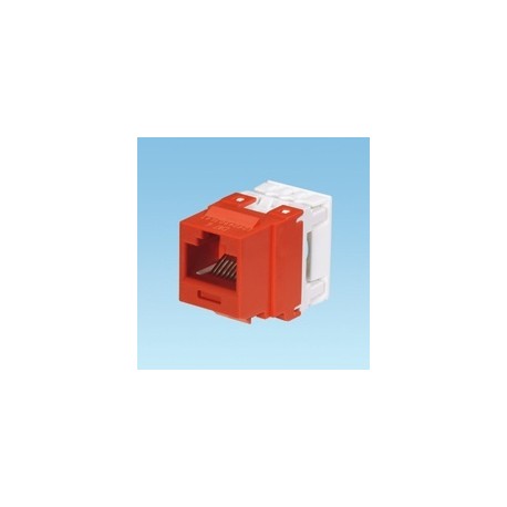 Panduit Jack de Red Cat6e, RJ-45, Rojo