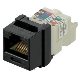 Panduit Jack de Red Cat6, RJ-45, Negro