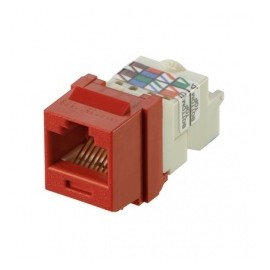 Panduit Jack de Red Cat6, RJ-45, Rojo