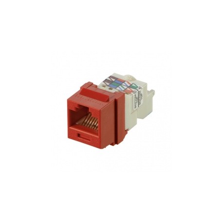 Panduit Jack de Red Cat6, RJ-45, Rojo