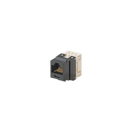 Panduit Conector Modular Keystone Sistema Puchdown Categoria 5e de 8 Posiciones y 8 Hilos, Negro