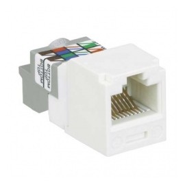 Panduit Jack de Red Mini-Com TP Categoría 6 UTP de 8 Posiciones, RJ-45, Amarillo/Blanco