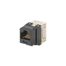 Panduit Conector Modular Keystone Sistema Puchdown Categoria 5e de 8 Posiciones y 8 Hilos, Negro