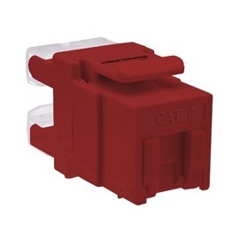 Condunet Jack de Red Cat6, RJ-45, Rojo