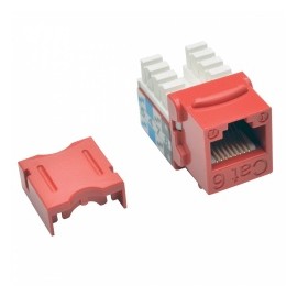 Tripp Lite Jack Enchufe Keystone Punch Down 110 Cat6/Cat5e, Rojo, 25 Piezas