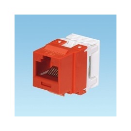 Panduit Jack de Red Cat6e, RJ-45, Rojo