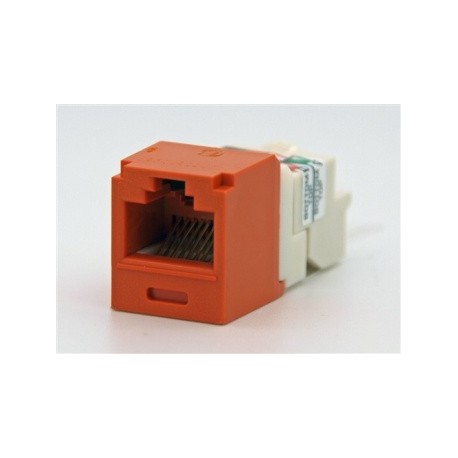 Panduit Jack de Red Cat6 de 8 Posiciones, RJ-45, Naranja