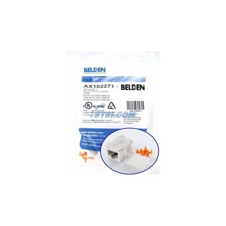 Belden Jack de Red Cat6a, RJ-45, Blanco