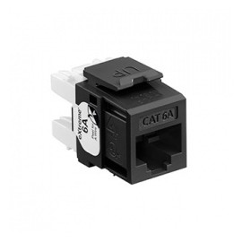 Leviton Jack de Red Cat6a, RJ-45, Negro