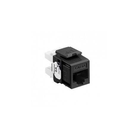 Leviton Jack de Red Cat6a, RJ-45, Negro