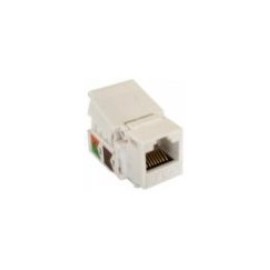 Enson Jack de Red Cat6a, RJ-45, Blanco