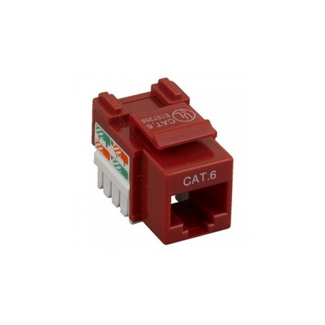 Nitrotel Jack de Red Cat6 RJ-45, Rojo