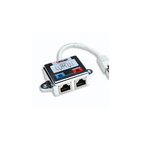 Intellinet Adaptador RJ-45 Macho - 2x RJ-45 Hembra, Plata