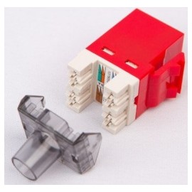 Te Connectivity Jack Cat6, RJ-45, Rojo/Blanco