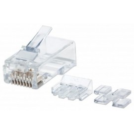 Intellinet Plug RJ-45 Cat6a UTP Sólido, Bote con 80 Piezas Transparentes