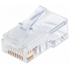 Intellinet Plug RJ-45 Cat5e UTP Sólido, Bote con 100 Piezas Transparentes