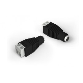 Folksafe Conector de Corriente DC F, Negro, 100 Piezas