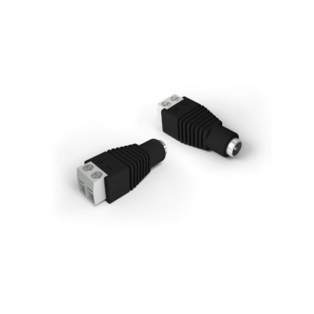 Folksafe Conector de Corriente DC F, Negro, 100 Piezas