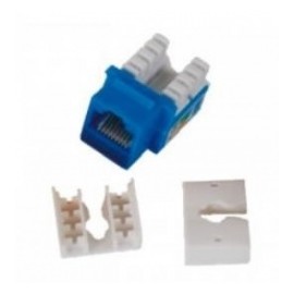 Enson Conector Jack RJ-45 Cat6 90 Grados, Azul