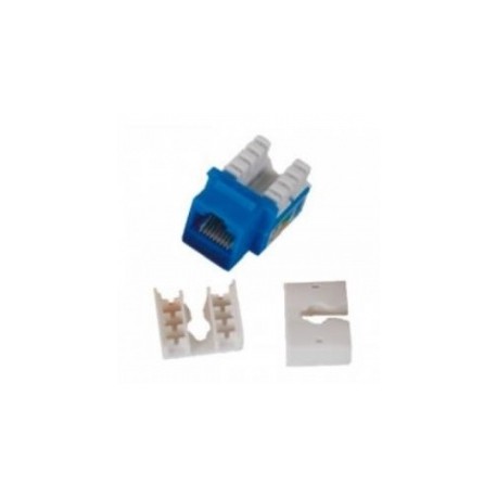 Enson Conector Jack RJ-45 Cat6 90 Grados, Azul