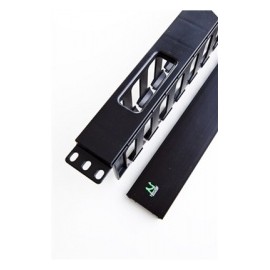 Nitrotel Organizador Horizontal de Cables para Estante, Negro