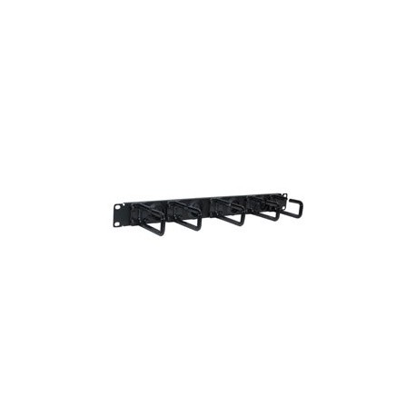 Tripp Lite Organizador Horizontal de Cables para Rack 19, 1U, Negro - Tipo Anillo Flexible