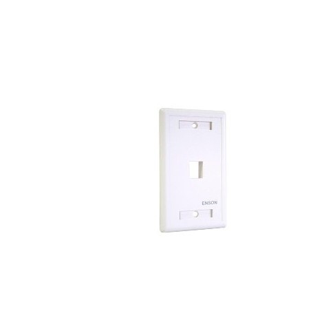 Enson Placa de Pared Universal, 1 Puerto, sin Jack, Blanco