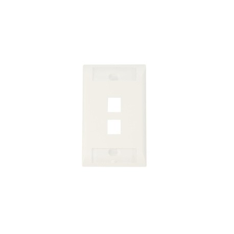 Comsscope Placa Vertical para Pared, 2 Puertos, RJ-45, Blanco