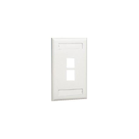 Panduit Placa con 2 Puertos, Blanco