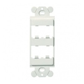 Panduit Marco para Placa Frontal, 4 Puertos Mini-Com, Blanco