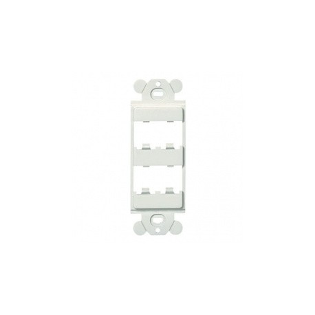 Panduit Marco para Placa Frontal, 4 Puertos Mini-Com, Blanco