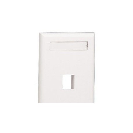 Panduit Placa Frontal Vertical NetKey de Montaje Empotrado, 1 Salida, Blanco