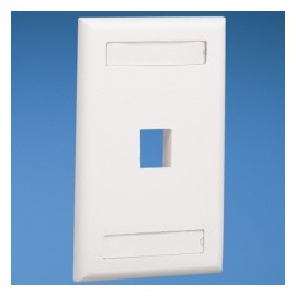 Panduit Placa de Pared 1 Puerto NetKey, Negro