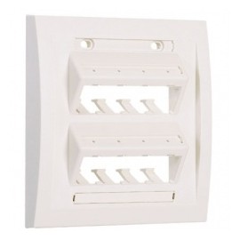 Panduit Placa para Pared 8 Puertos, Blanco