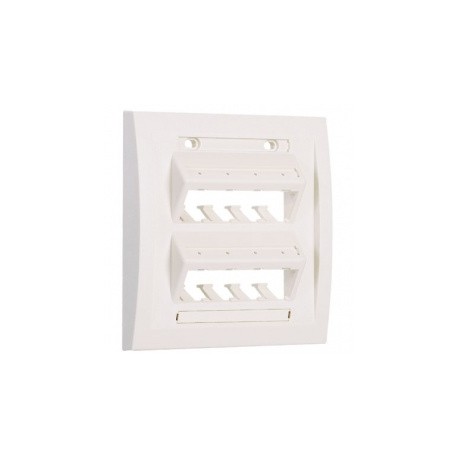 Panduit Placa para Pared 8 Puertos, Blanco