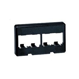 Panduit Placa para Mueble Modular, 4 Puertos MIni-Com, Negra