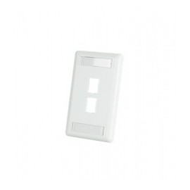 Superior Essex Placa para Pared, 2 Puertos RJ-45, Blanco