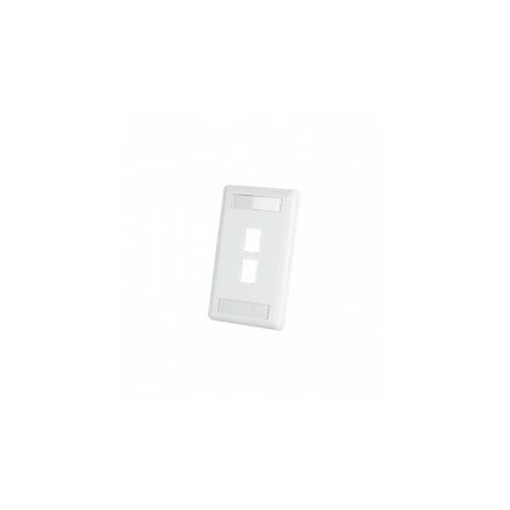 Superior Essex Placa para Pared, 2 Puertos RJ-45, Blanco