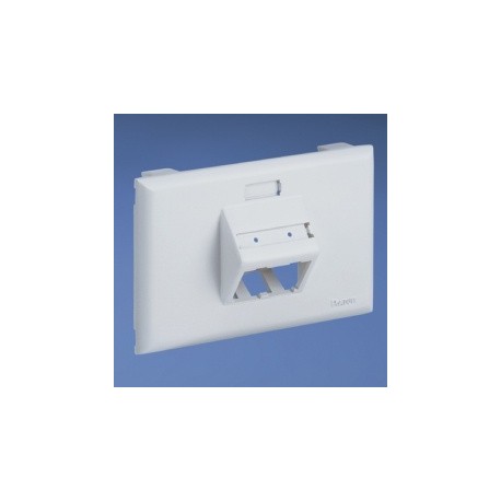 Panduit Placa Horizontal, 2 Puertos, Blanco