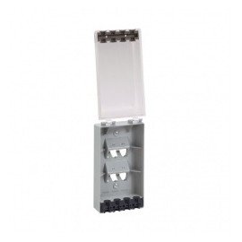 Panduit Caja Cerrada 4 Puertos, Gris