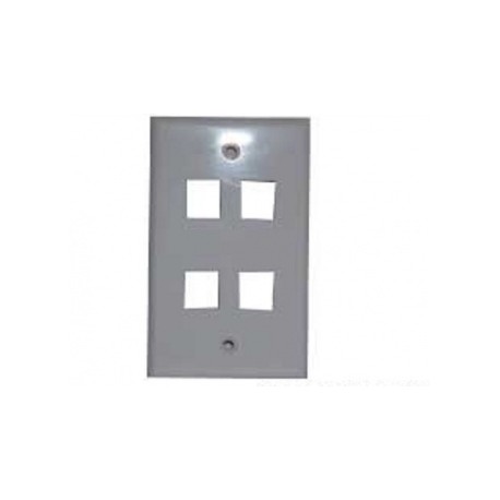 X-Case Placa para Pared 4 Puertos RJ-45, Gris