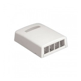 Panduit Caja NetKey, 4 Ventanas, Blanco