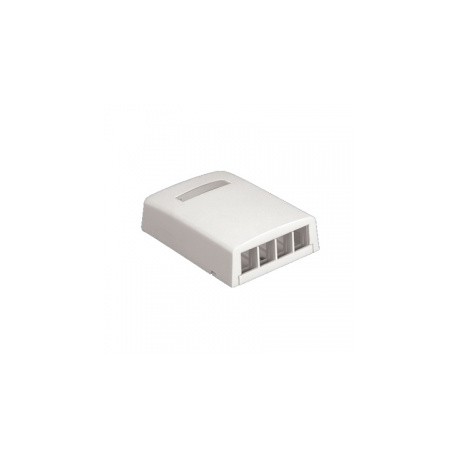 Panduit Caja NetKey, 4 Ventanas, Blanco