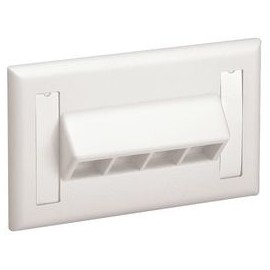 Panduit Placa para Pared Horizontal con 4 Puertos RJ-45, Blanco