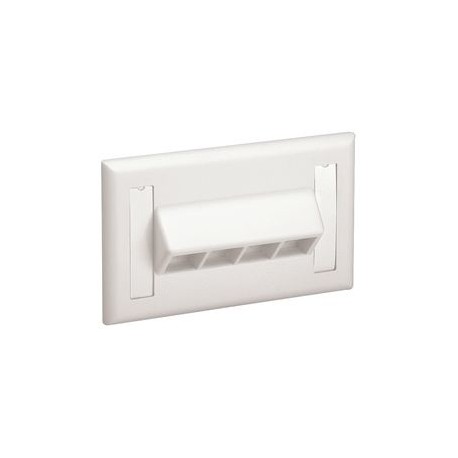 Panduit Placa para Pared Horizontal con 4 Puertos RJ-45, Blanco